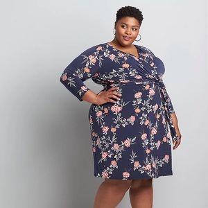 Printed Faux-Wrap Fit & Flare Dress 👗